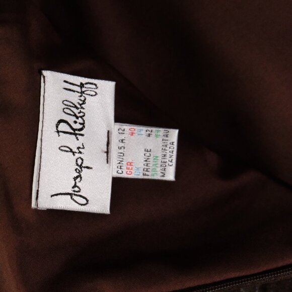 Joseph Ribkoff Skirt Womens 8 Brown Pleated Crinkle A-Line Midi Elegant - Picture 5 of 7